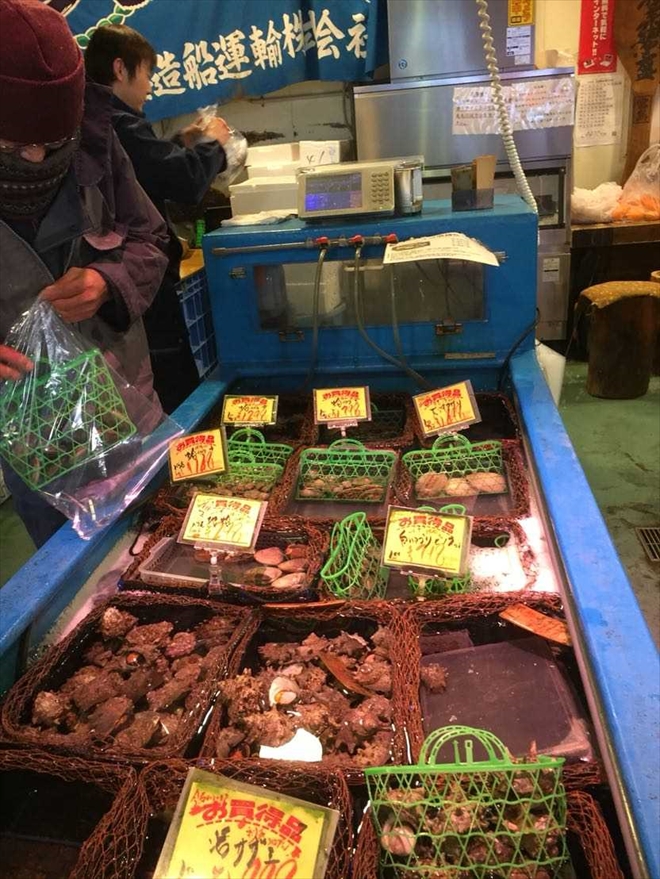 沼津港　年末　買い物　魚市場
